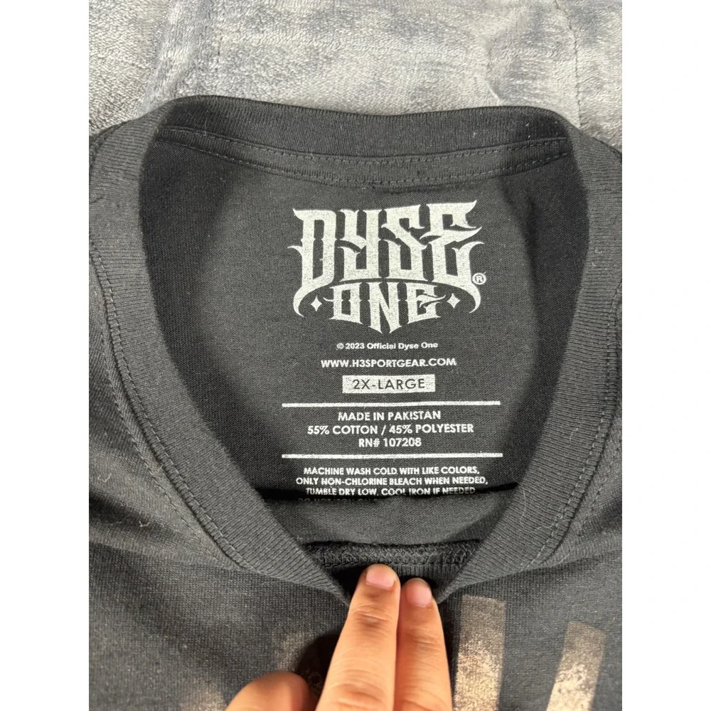 Dyse One Mens Pray For Us Sinners Skull Roses Graphic T-Shirt Black 2XL 6601